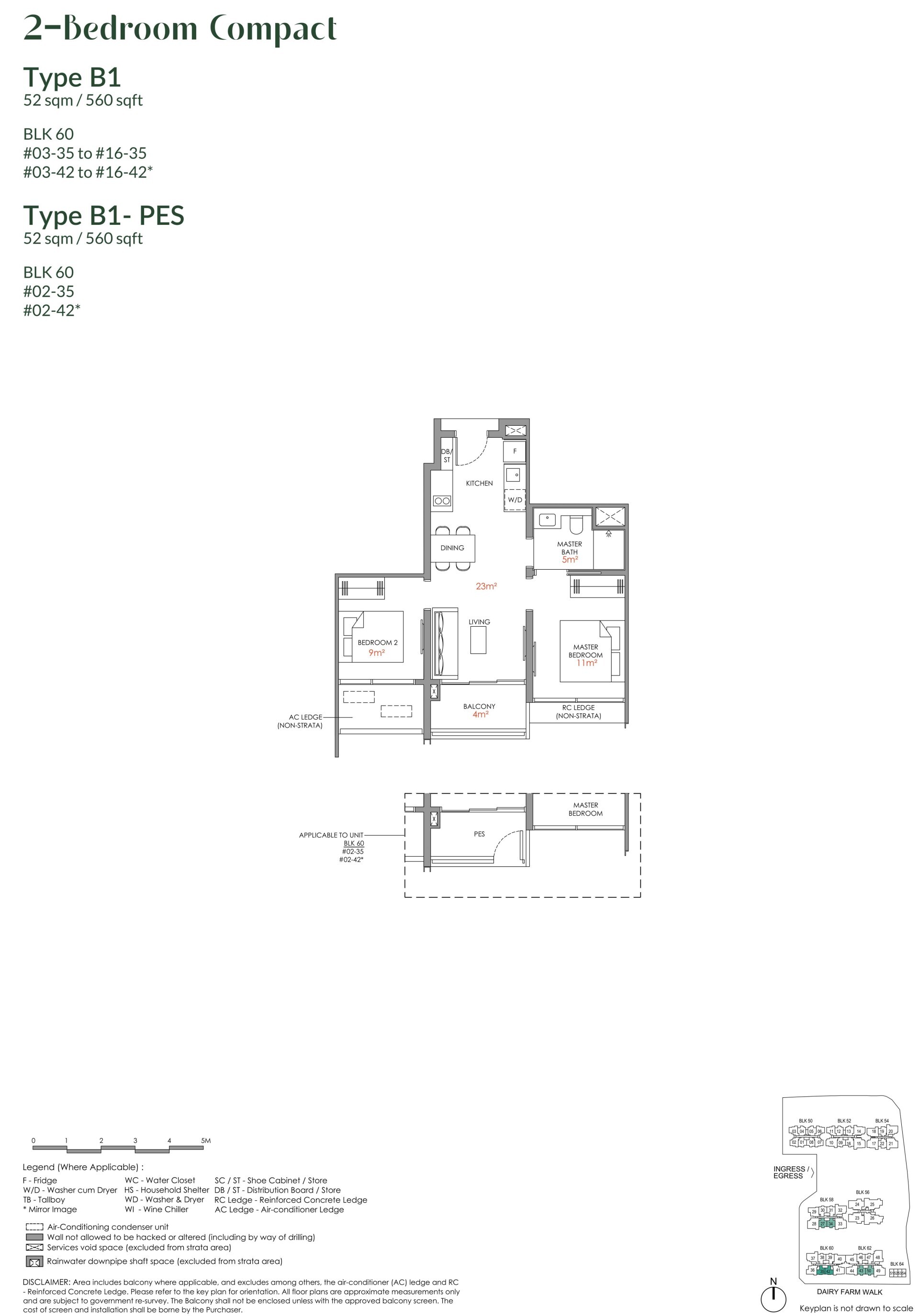2 Bedroom Compact B1