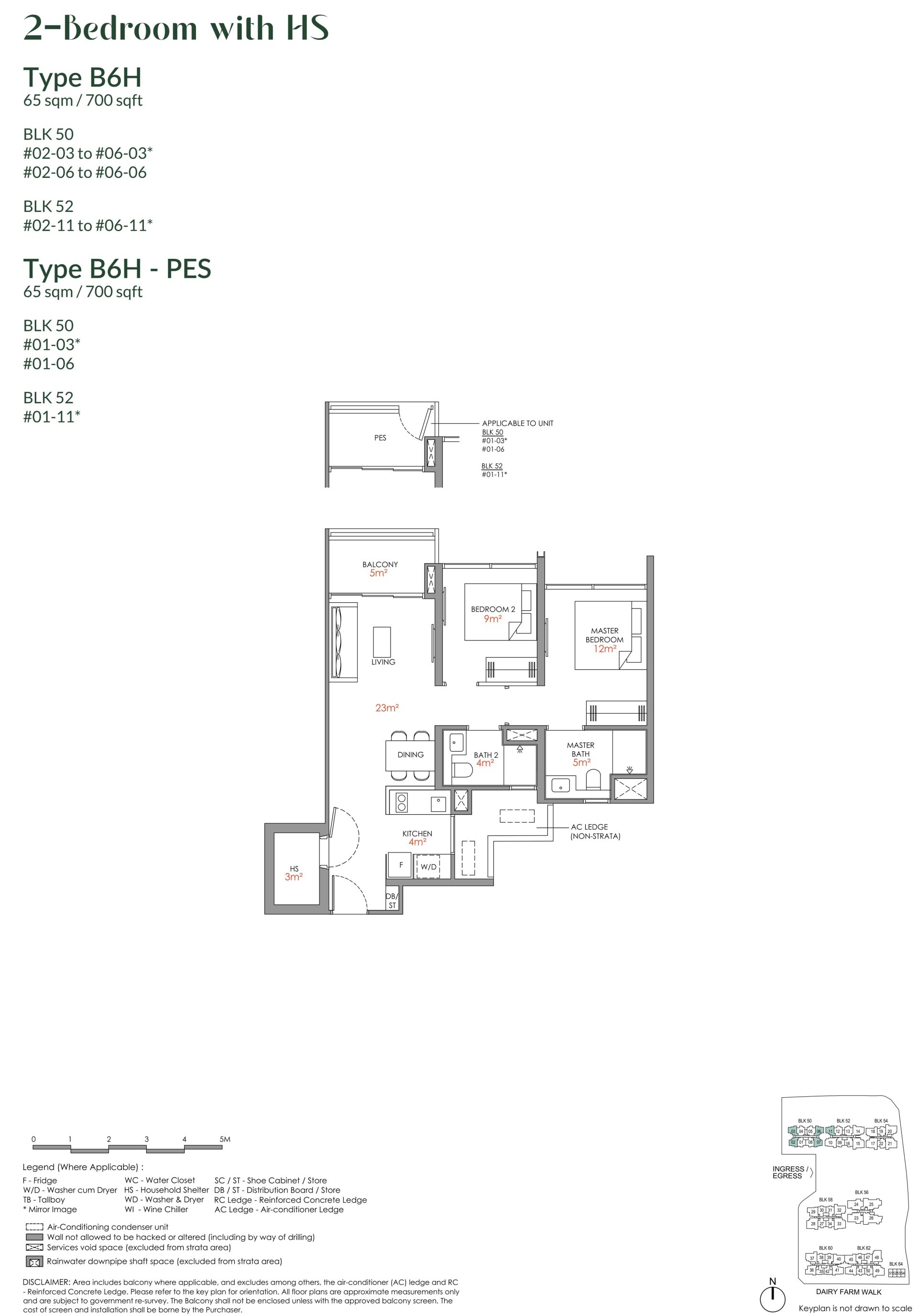 2 Bedroom + Hs B6H