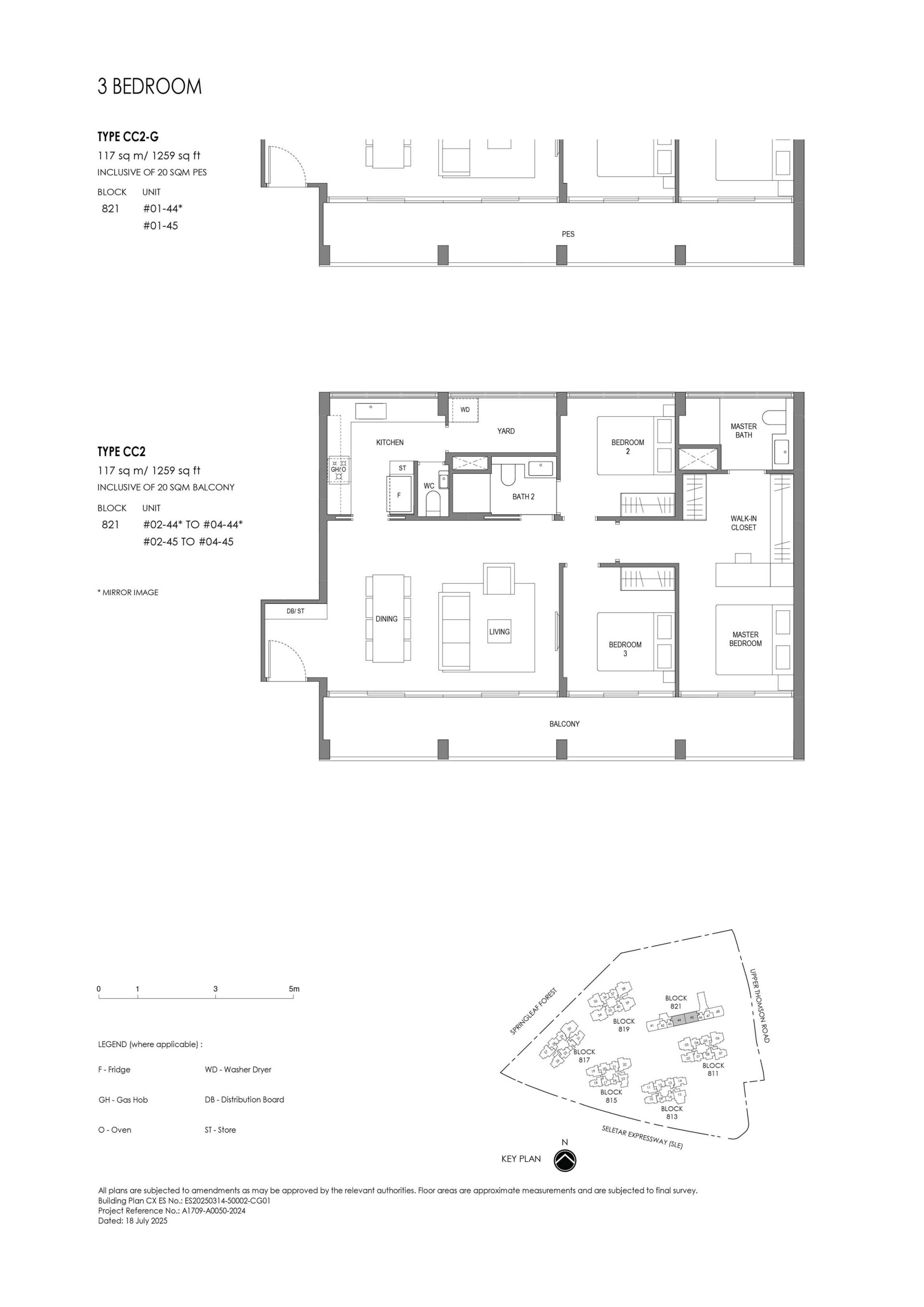3 Bedroom (conserved building) Balcony/PES [CC2-G]